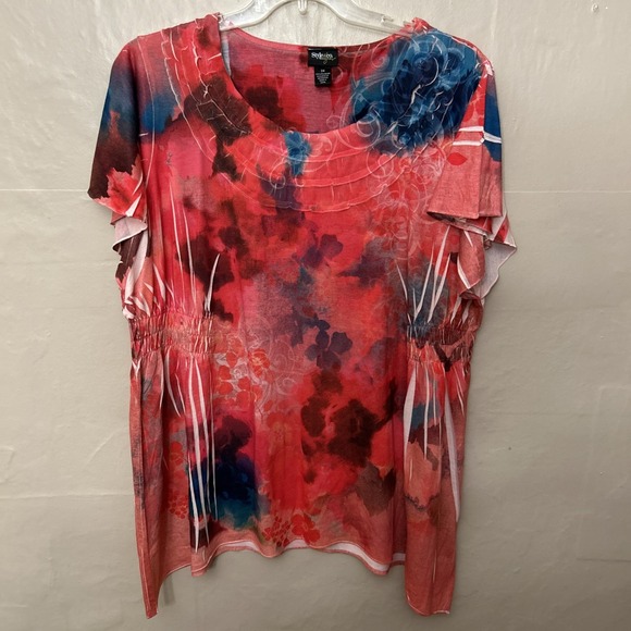 Stylein Tops - Style Co 3X Cinched Waist Orange Tunic Top‎